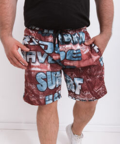 282 - Malla con susp. estampada - Short de baño Microfibra