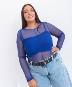 Alternative view of 3951 - Remera Puppis con Top - Viscosa/Tul