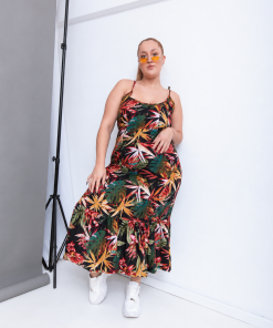 Alternative view of 7110 - Vestido Tisifone - Fibrana Estampada
