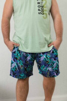 2084 - Short de Baño Rajkot - Microfibra Estampada