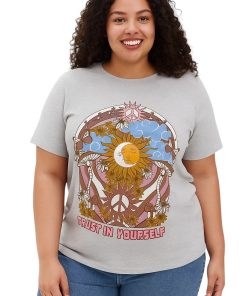 3930 - Remera Atenea (Luna y Sol) - Jersey Estampado