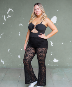 7712 - Pantalon King - Encaje Elastizado con Short de Microfibra