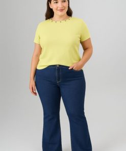Alternative view of 5587 - Pantalón Papaya - Jean Elastizado Flare