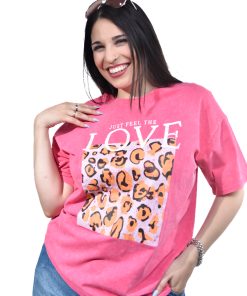 73012 - Remera Love - Jersey c/Lavado Estampado