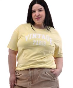 73013 - Remera Lavada Vintage Paris - Jersey Estampado