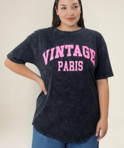 Alternative view of 73013 - Remera Lavada Vintage Paris - Jersey Estampado