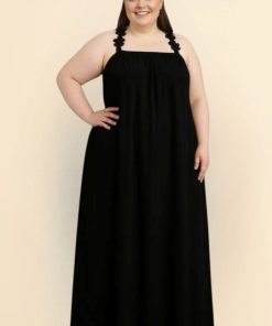 73501 - Vestido c/Flores - Simil Lino