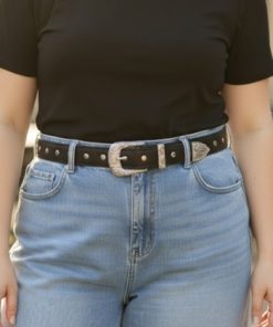 1111159 - Cinturon Texano c/Tachas - Eco Cuero