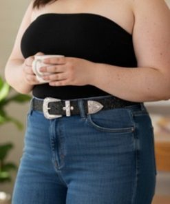 1111163 - Cinturon Texano Glitter - Eco Cuero