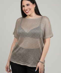 74501 - Remera Tejido Lentejuelas - Manga Corta