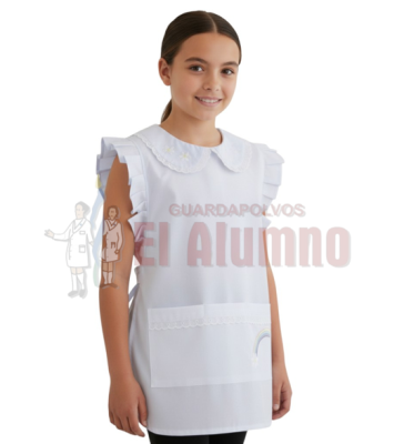 6804 - Poncho de Niña Bordado Arcoiris ARCIEL