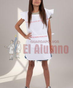 0683 – Poncho Niña Cinta Rosa c/Dibujos