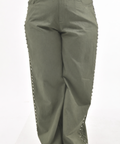 70015 - Pantalón con Tachas - Gabardina