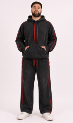 74004 – Conjunto de Buzo con Pantalón Gastado - Rustico