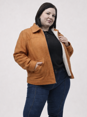 77506 - Campera Lisa con Piel Interior - Paño
