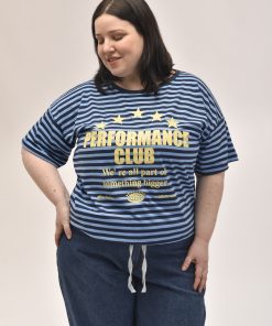 39056 - Remera Performance - Jersey Rayado Estampado