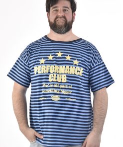 39056 – Remera Performance – Jersey Rayado Estampado