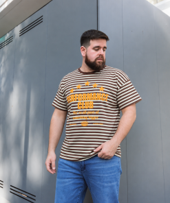 39056 – Remera Performance – Jersey Rayado Estampado