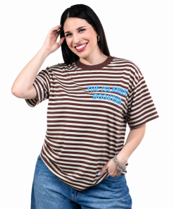 39061 - Remera Island - Jersey Rayado Estampado