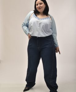5599 - Pantalón Niza - Jeans C/ broche En Ruedo