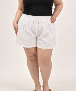 70073 - Short Agathe - Lino C/ Broderie