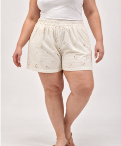 Alternative view of 70073 - Short Agathe - Lino C/ Broderie