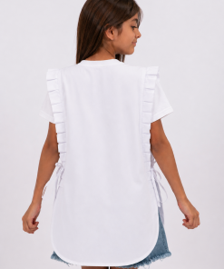 Alternative view of 6804 - Poncho de Niña Bordado Flor y Corazón - ARCIEL